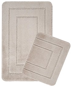 Set di tappetini per il bagno marrone chiaro 2 pz 50x80 cm Cerceve – Foutastic