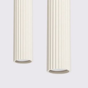 Sollux SL.1593 - Lampadario a sospensione con filo KARBON 2xGU10/10W/230V color crema