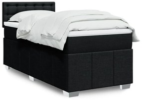 Giroletto A Molle Con Materasso Nero 90x190 Cm İn Tessuto /