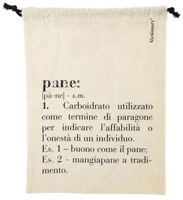 Sacchetto pane con scritte in cotone Victionary