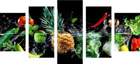 Quadri 5 pezzi – Frutta e verdura biologica