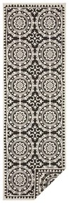 Tappeto da esterno nero e crema , 80 x 350 cm Jardin - NORTHRUGS