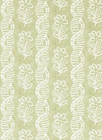 Zoffany Carta da parati Dabu Stripe - Pale Olive