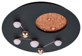 Plafoniera LED in nero-bronzo ø 50 cm Zodiac - Trio