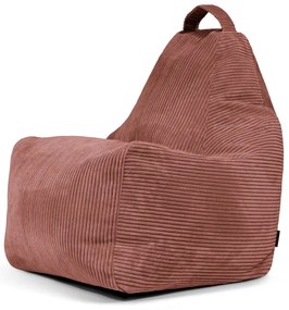 Puof a sacco color mattone con rivestimento in velluto a coste Play Amuse – SLOWDOWN