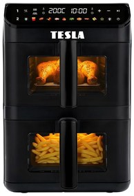TESLA Electronics AirCook - Friggitrice ad aria multifunzione digitale 11 l 2800W/230V nera