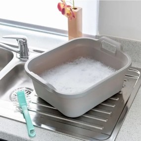 Lavorazione in plastica nera con due manici , 39 x 32 x 14 cm - Addis