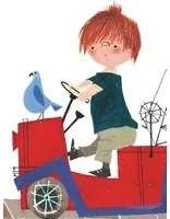 KEK Amsterdam Carta da parati panoramica Red Tow Truck - Multicolor – 1.425m Breite