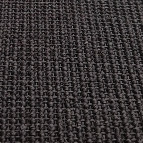 Tappeto in sisal per tiragraffi nero 80x300 cm