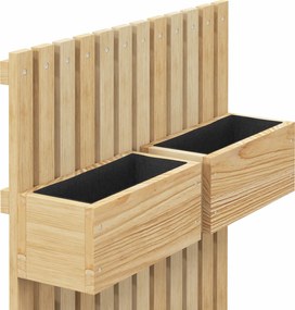 Fioriera con Grigliato e Fori di Drenaggio 60x16x100 cm in Legno di Abete...