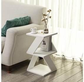Tavolino ALBENI 50x30 cm bianco