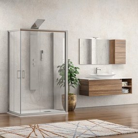 Box 3 lati 80x80x80 altezza 180 vetro trasparente K410 - KAMALU