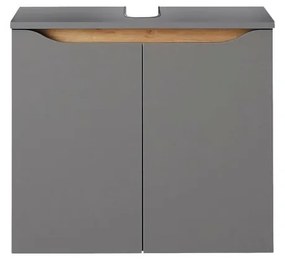 Mobile sospeso grigio sotto il lavabo 60x53 cm Set 357 - Pelipal