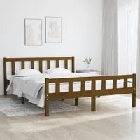 Giroletto Miele in Legno Massello 150x200 cm 5FT King Size cod mxl 31676