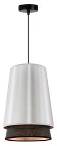 Duolla - Lampadario a sospensione con filo BELL SHINY 1xE27/15W/230V diametro 25 cm argento/nero