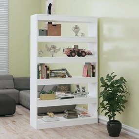 Libreria/divisorio bianco lucido 100x30x166 cm