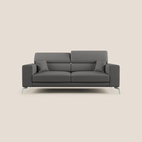 Blade Divano moderno con poggiatesta reclinabili in Ecopelle T04 antracite
