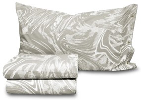 Completo letto 1 piazza e mezza marmo sabbia SmartDecoHome