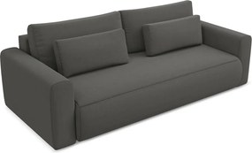 Divano grigio scuro allungabile/con contenitore con rivestimento in velluto 238 cm Kapua – Makamii