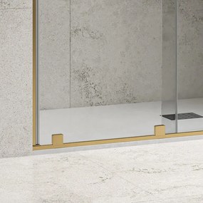 Kamalu - Porta doccia color oro senza telaio 160 cm | KNM4000G