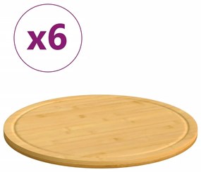 Taglieri 6 Pz Ø30x1,5 Cm İn Bambù /