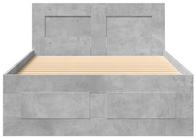 Giroletto testiera grigio cemento 90x200 cm legno multistrato