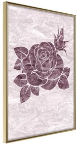 Poster  Monochromatic Rose  Cornice Quadri Cornice d'oro, Larghezza x Altezza Home decor 40x60