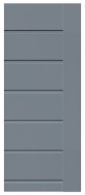 Pannello per porta d'ingresso P076 pellicolato pvc grigio L 92  x H 210.5 cm, Sp 6 mm apertura sinistra