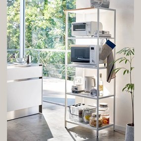 Scaffale bianco opaco in acciaio 60x170x46,5 cm Tower – YAMAZAKI