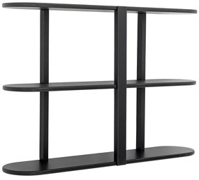 Mensola nera con ripiani multipli 80 cm Vicente – Bloomingville