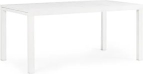 Tavolo In Alluminio Bianco Allungabile Da Esterno 90x160-240 Cm Hilde Bizzotto