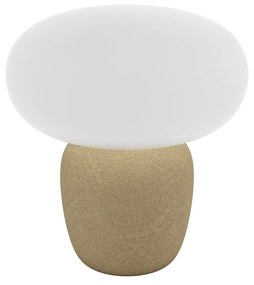 Lampada Da Tavolo Contemporanea Cahuama Ceramica Marrone Chiaro Luce E27