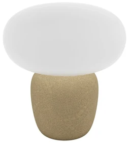 Lampada Da Tavolo Contemporanea Cahuama Ceramica Marrone Chiaro Luce E27