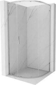 Mexen Exo cabina doccia semicircolare scorrevole 70 x 70 cm, trasparente, cromo - 8131-070-070-01-00