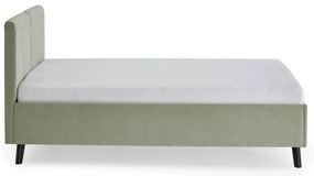 Letto matrimoniale imbottito verde chiaro con rete inclusa 140x200 cm Piano – Meise Möbel