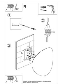 Lampada da parete nera Junker - Sollux