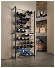 Portabottiglie in metallo grigio numero di bottiglie 30 Chianti - Metaltex