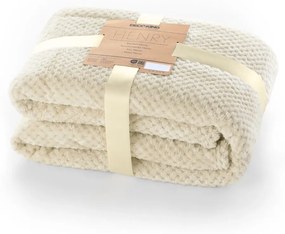 Coperta in microfibra beige, 170 x 210 cm Henry - DecoKing