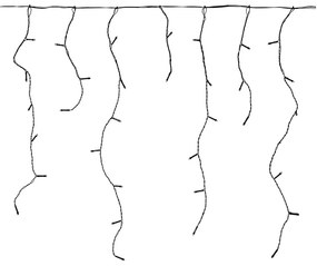 Nedis CLLC360 - Tenda natalizia LED da esterno 360xLED/7 funzioni 14m IP44 bianco caldo