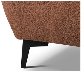 Letto matrimoniale imbottito color terracotta con contenitore con rete inclusa 140x200 cm Makapu – Makamii