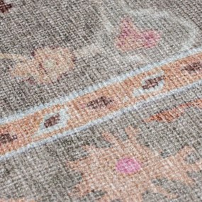 Tappeto verde chiaro lavabile 152x230 cm Una Floral – Flair Rugs
