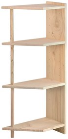 Scaffale in kit 4 ripiani Gala 4 angolare L 49.8 x P 25 x H 120.7 cm beige, portata per ripiano 50 kg