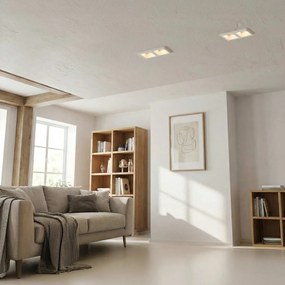 Portafaretto Rettangolare 150x80mm 2xGU10 in Gesso Pitturabile