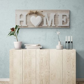 Quadro su tela – Con scritta Home in stile vintage