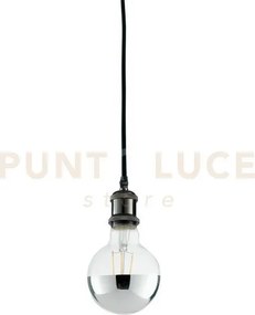 Sospensione per binario clock nero 1 luce attacco e27 5x153cm