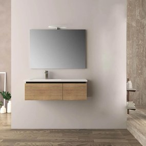 Mobile bagno rovere tabacco 100 cm Mono Slide