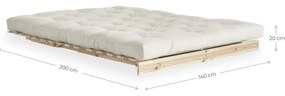 Divano letto marrone e beige 140 cm Roots - Karup Design