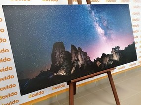 Stampa su tela – Cielo stellato sopra le rocce