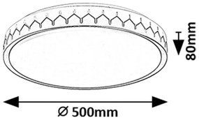 Rabalux 71304 - Plafoniera LED dimmerabile MALIN LED/48W/230V 3000-6500K + TC