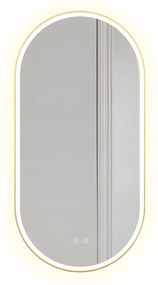 Specchio LED OVL 50x100cm Brush Gold